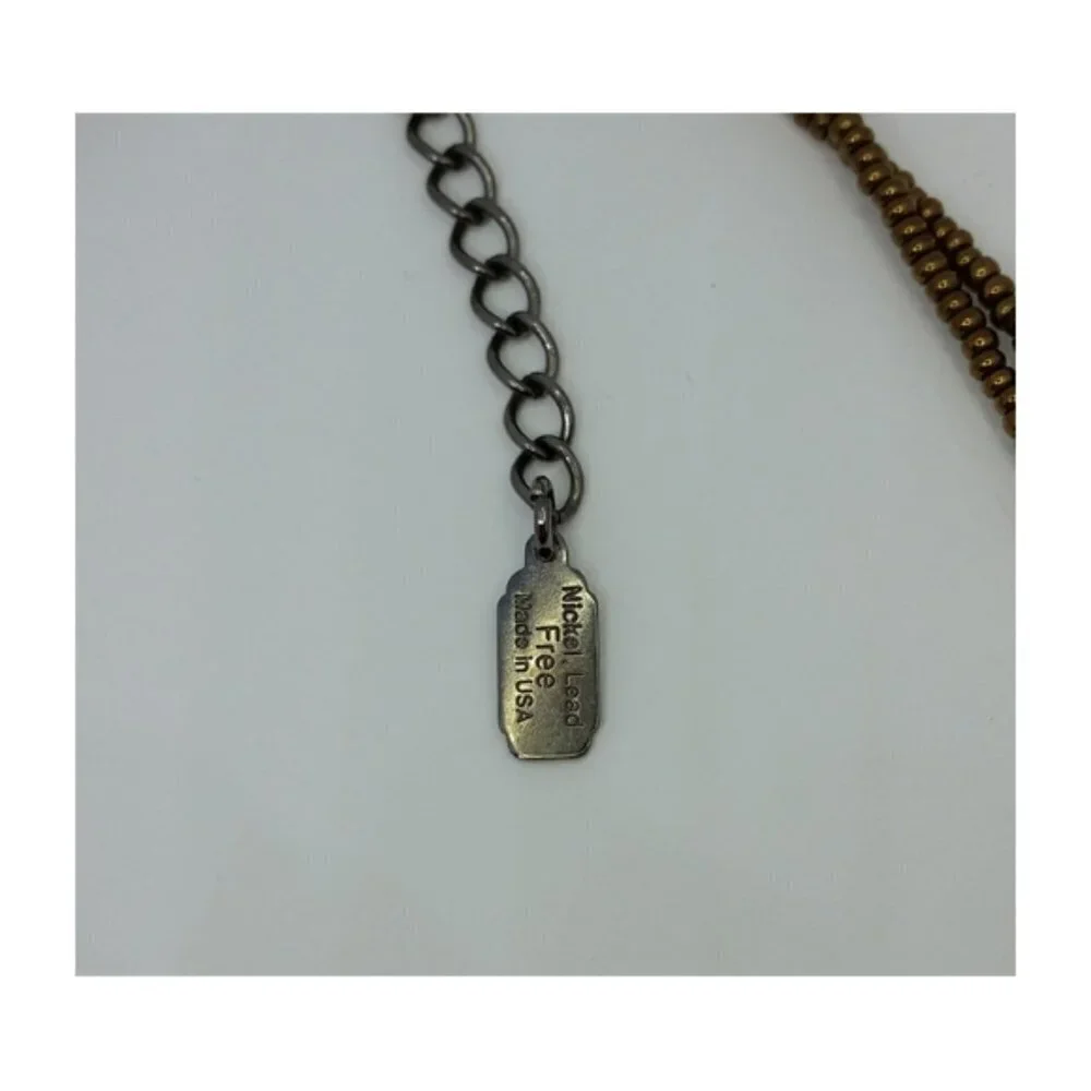 ARTISAN style natural stone/gemstone inclusion necklace boho statement